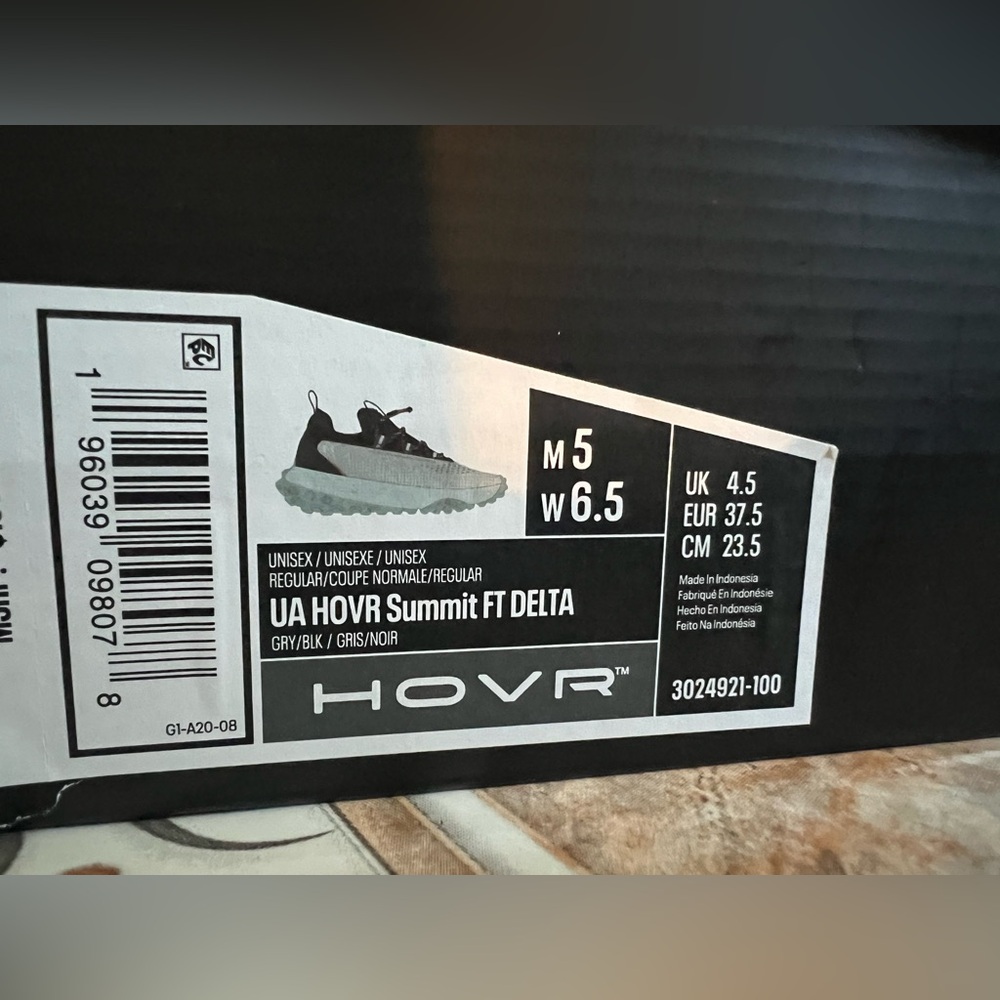 Under Armour Gray and Black Athletic Shoes